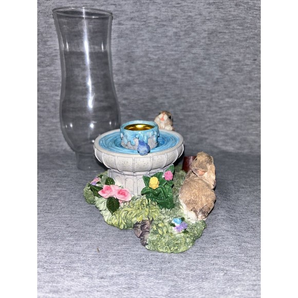 Garden Happy Spring Candle Holders Centerpiece ~ Easter Bunnies Pot Watering Can - Picture 7 of 16